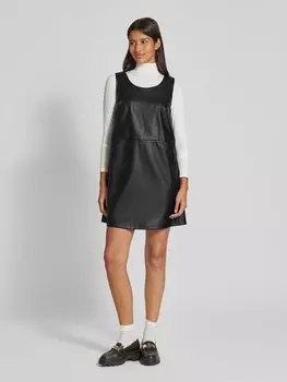 Мини-платье из искусственной кожи, модель «DEDE» Vila, черный