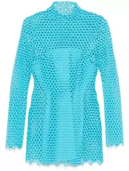 Мини-платье из макраме David Koma, синий