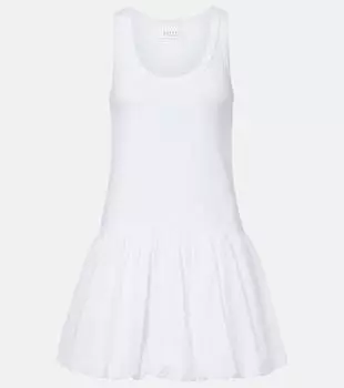 Мини-платье из поплина с добавлением хлопка Isla Velvet, белый