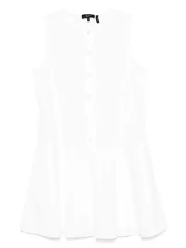 Мини-платье из поплина Theory, белый