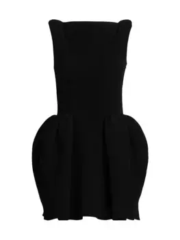 Мини-платье из синели Bubble Versace, черный