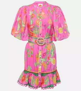 Мини-Платье из смесового хлопка Delicate Fruit Garden Farm Rio, розовый