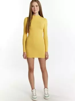 Мини-Платье из трикотажа Mymo, желтый