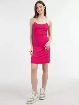 Мини-Платье из трикотажа в рубчик. Mymo, розовый