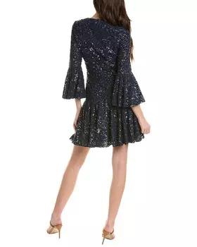 Мини-платье из тюля Michael Kors Collection, синий