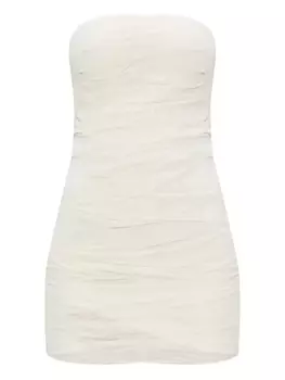 Мини-платье из тюля MM6 Maison Margiela, белый