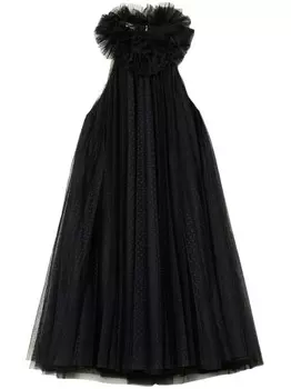 Мини-платье из тюля TWINSET, черный