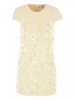 Мини-платье из твида Elisabetta Franchi, нейтральный