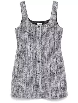 Мини-платье из твида GANNI, синий