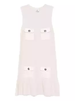 Мини-платье из вуали-букле Elisabetta Franchi, розовый