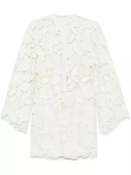 Мини-платье из вышитого тюля Elie Saab, нейтральный