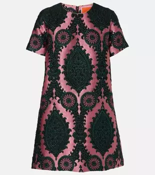 Мини-платье из жаккарда Mini Swing La Doublej, цвет oltrarno