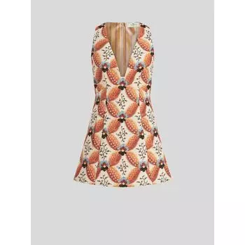 МИНИ-ПЛАТЬЕ ИЗ ЖАККАРДОВОЙ ПЛАТЬЯ ETRO, оранжевый