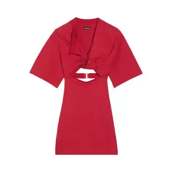 Мини-платье Jacquemus Twisted T-Shirt, красное