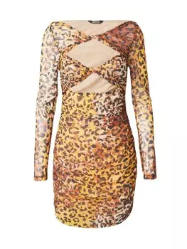Мини платье Just Cavalli Dress, цвет brown/cognac