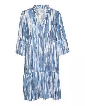 Мини платье Kaffe Dress Arina, цвет blue/light blue/dark blue