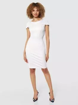 Мини-платье-карандаш Closet London Ponte, цвет слоновой кости
