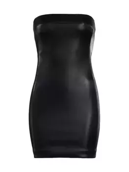 Мини-платье Kelly из искусственной кожи Alice + Olivia, черный