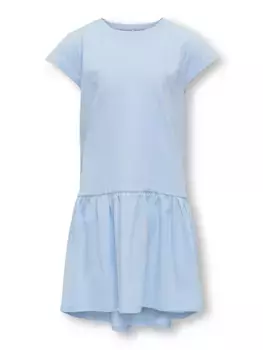 Мини-платье KIDS ONLY "KOGIDA C/S CUTLINE DRESS JRS", с воланом, цвет Clear Sky