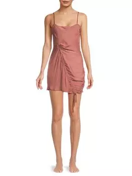 Мини-платье-комбинация Be My со сборками Free People, цвет Wind Blush