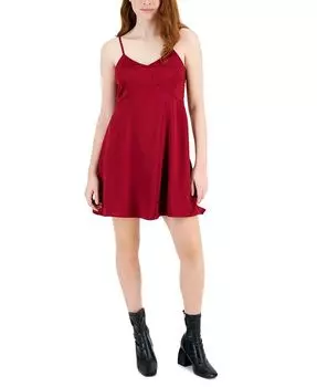 Мини-платье-комбинация с V-образным вырезом Love, Fire, красный