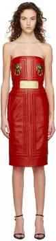Мини-платье «Красный лев» Moschino