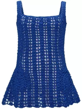 МИНИ-ПЛАТЬЕ КРЮЧКОМ JW Anderson, синий