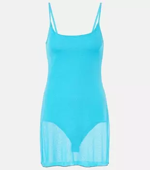 Мини-платье La Robe Maille Roupao Jacquemus, цвет turquoise