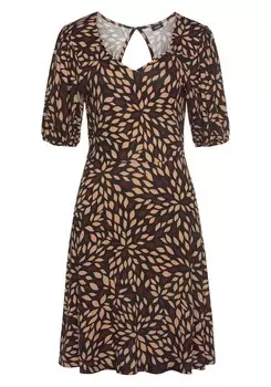 Мини платье LASCANA Dress, цвет brown/dark brown