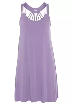 Мини платье LASCANA Dress Tropic, сиреневый