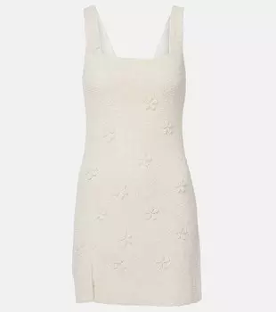 Мини-платье Le Sable с бисером Staud, слоновая кость