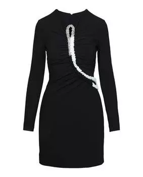Мини-платье Leah с вырезом и декором Stella McCartney, черный
