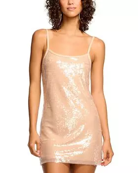 Мини-платье Leonna с пайетками Ramy Brook, коричневый/бежевый