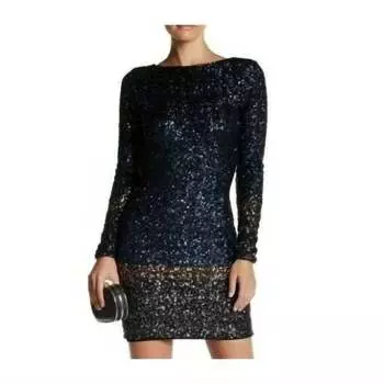 Мини-платье Lola Sequin в синем цвете Dress The Population