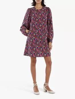 Мини-платье Lollys Laundry Carla с цветочным принтом, розовый/мульти