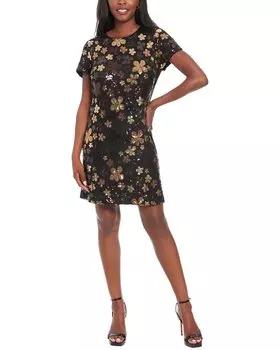 Мини-платье London Times, цвет gold multi