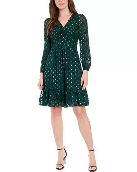 Мини-платье London Times, зеленый