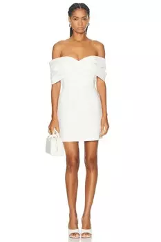 Мини-платье Lori без бретелек с закрученной передней частью Nicholas, цвет Ivory