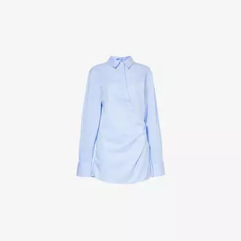 Мини-Платье Lori из эластичного хлопка с длинными рукавами и полосатым принтом Sir, голубой