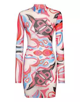 Мини-платье LS Colorful Circus PHILIPP PLEIN, фуксия