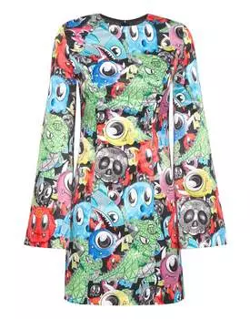 Мини-платье LS Monsters PHILIPP PLEIN, мультиколор