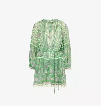 Мини-Платье Lula из хлопкового поплина с графическим принтом Alemais, цвет stripe