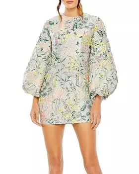 Мини-платье Mac Duggal из парчи, мультиколор