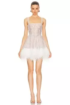 Мини-Платье mademoiselle с бисером Bronx And Banco, белый