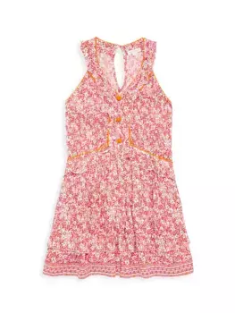 Мини-платье Mae для маленьких девочек и девочек Poupette St Barth, светло-розовый
