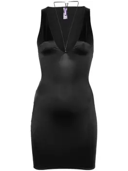 Мини-платье Maison Close с V-образным вырезом, черный