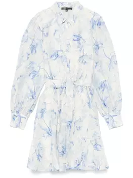 Мини-платье Maje с цветочным принтом, нейтральный