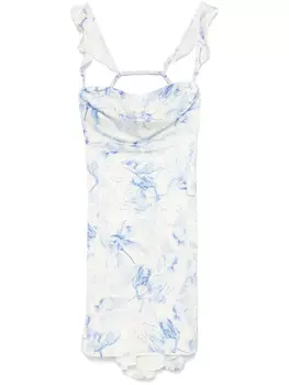 Мини-платье Maje с цветочным принтом, нейтральный