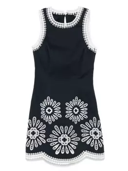 Мини-платье Maje с вышивкой, синий