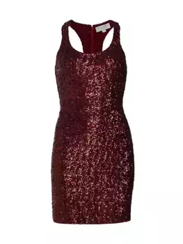 Мини-платье-майка с пайетками Michael Kors Collection, цвет merlot